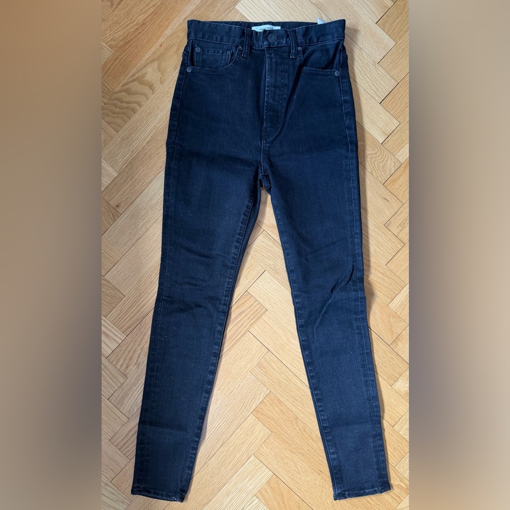 Moussy vintage washed black stretch skinny jean